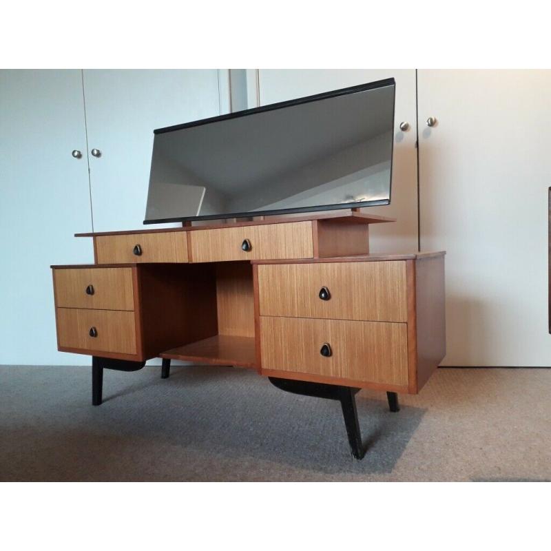 Mid century teak vintage dressing table retro atomic