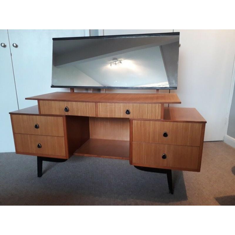 Mid century teak vintage dressing table retro atomic