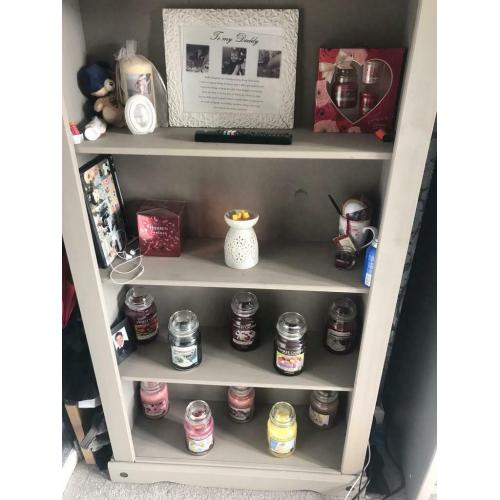 Grey display unit wood