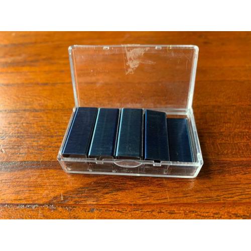 Box Of 50 Mini Blue Metallic Staples