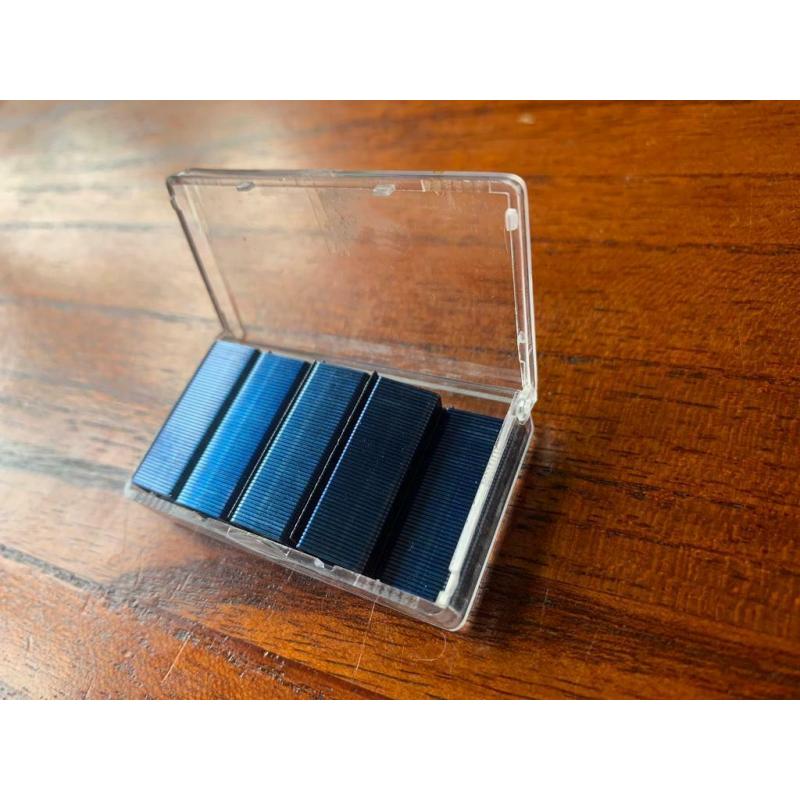 Box Of 50 Mini Blue Metallic Staples