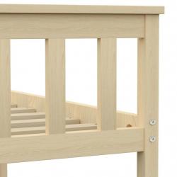 Bed Frame Light Wood Solid Pinewood 180x200 cm-283225