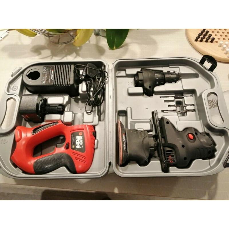Cordless Multi-tool (Drill / Sander / Jigsaw) - Black & Decker 12v