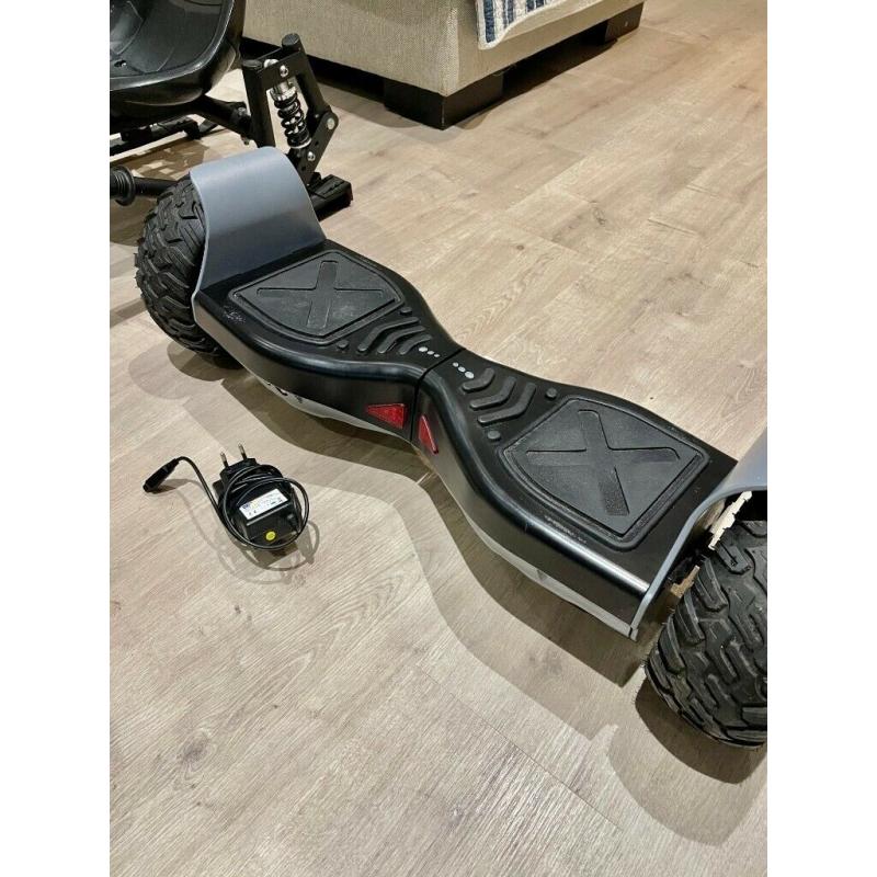 All terrain hoverboard with cart