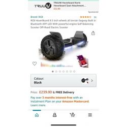 All terrain hoverboard with cart