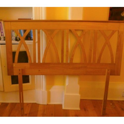 Dunelm wooden headboard honey oak - large double - 55inches wide -