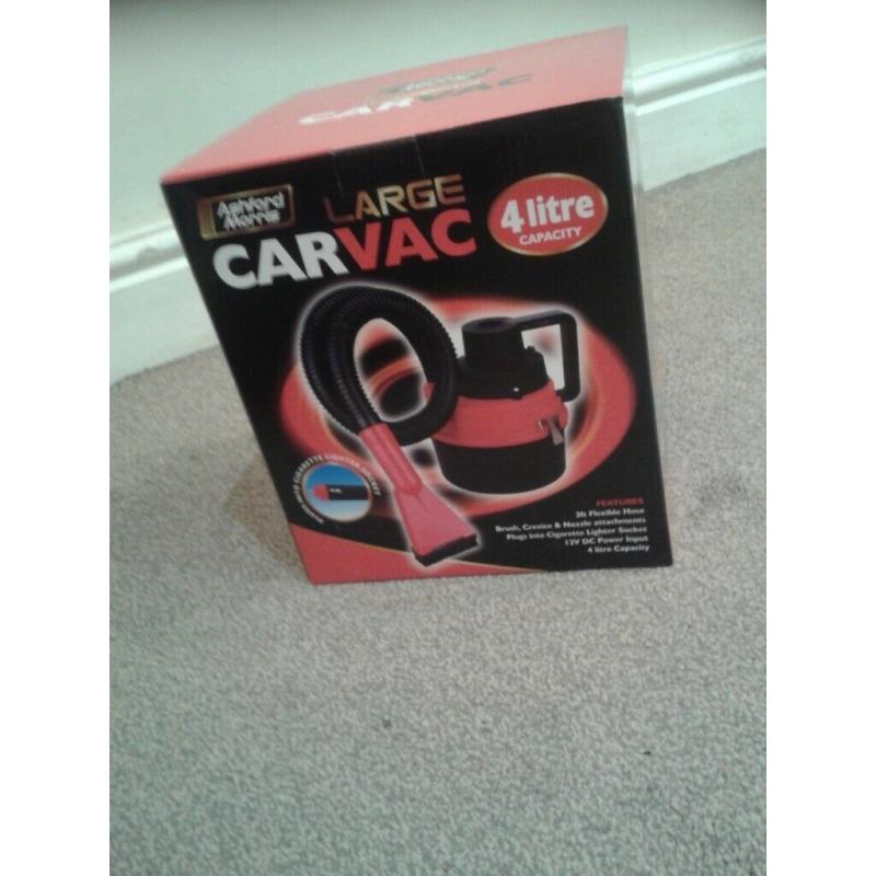 Brand New Large CarVac 4litre capacity