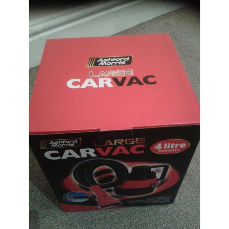 Brand New Large CarVac 4litre capacity