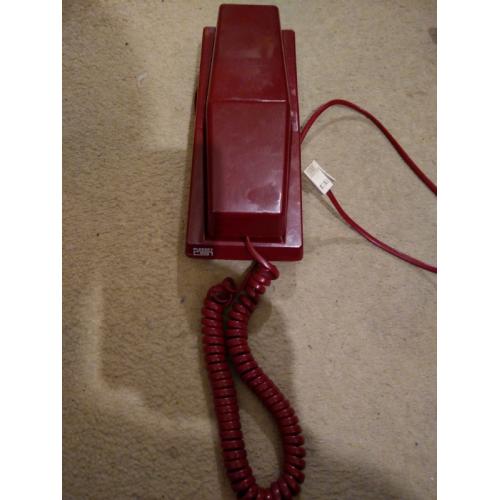 Plessey Retro Burgundy Trim Telephone
