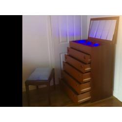 DRESSING CHEST OF DRAWERS ?-(optional stool)