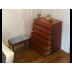 DRESSING CHEST OF DRAWERS ?-(optional stool)