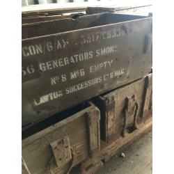Vintage ammunition crates