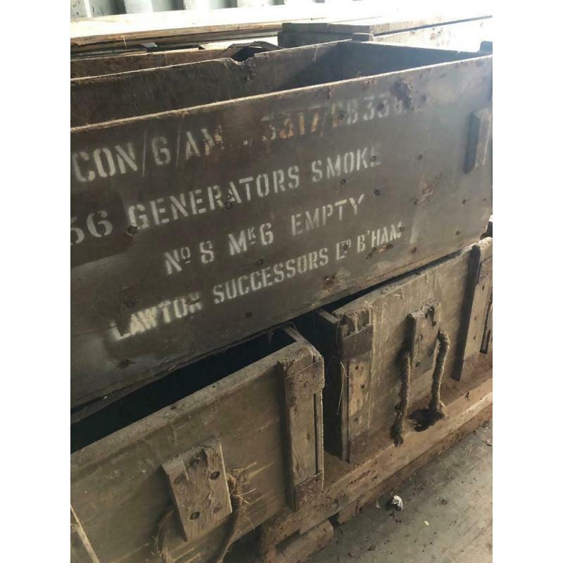 Vintage ammunition crates