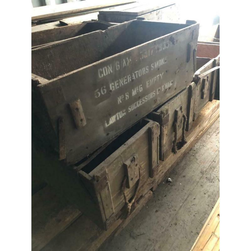 Vintage ammunition crates