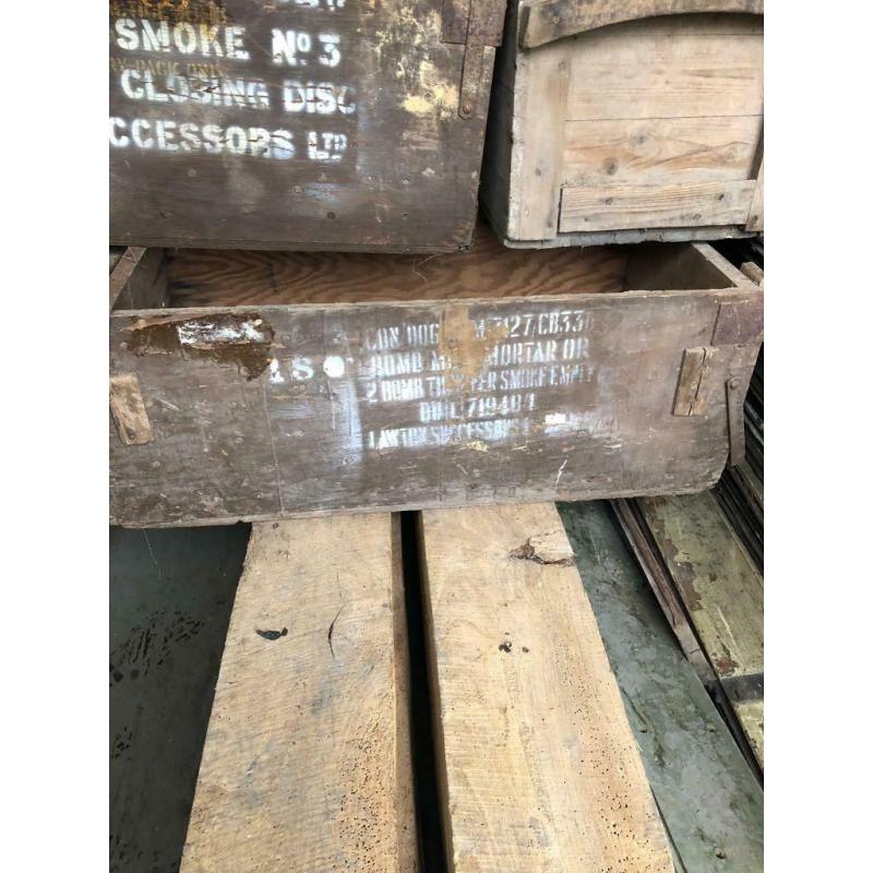 Vintage ammunition crates