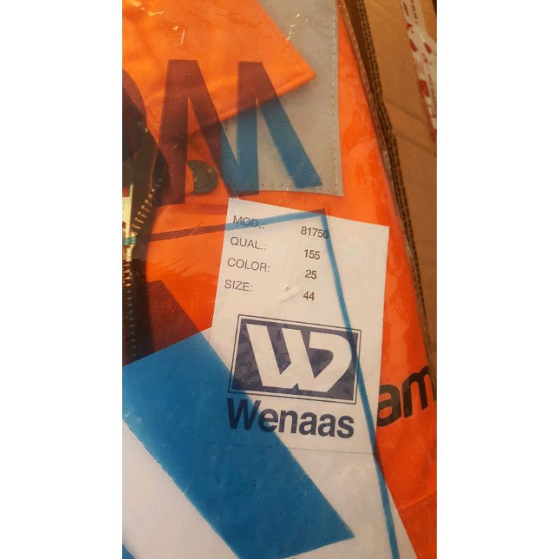 NEW wenaas ambassador hi vis overalls boilersuit zipped FR 81750 refl