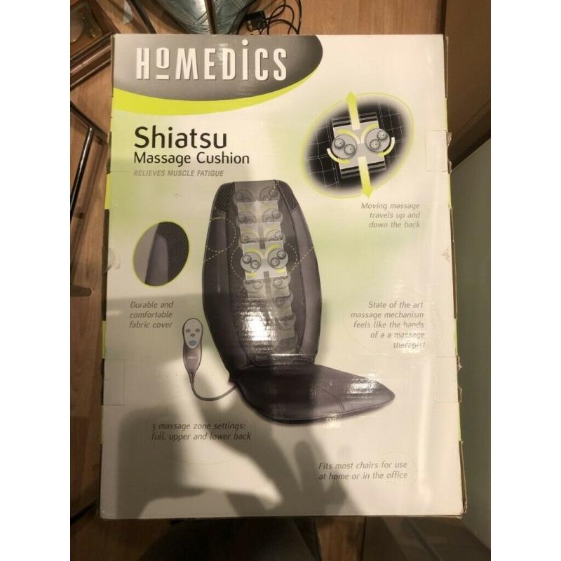 Shiatsu Massage Cushion by Homedics, Boxed, Unused, Delivers a full back massage