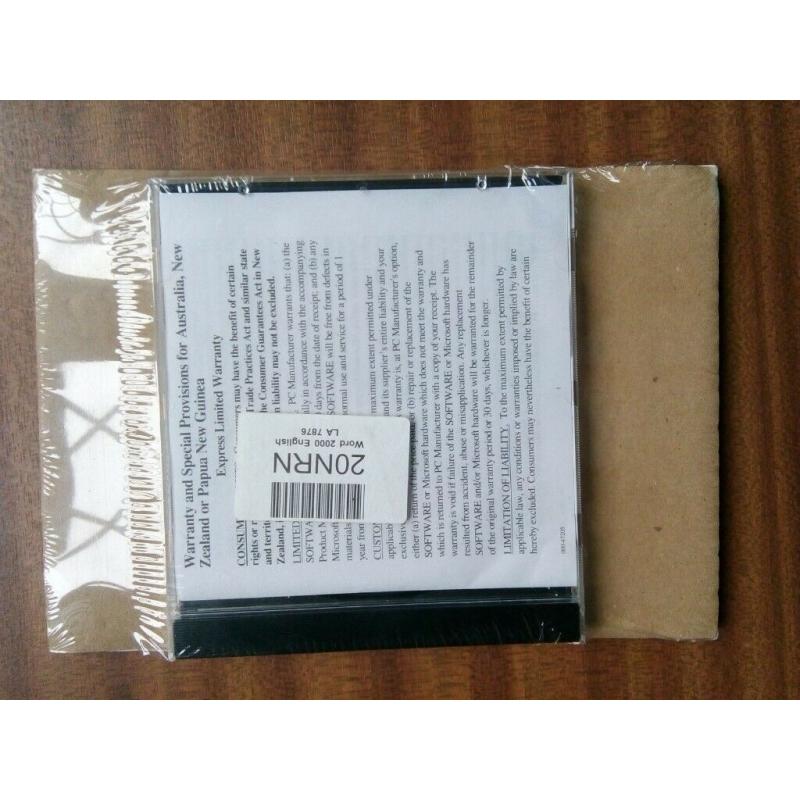 Microsoft Discovering Word 2000, never unpacked still in sealed wrapping with Product key.