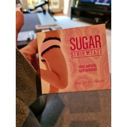 Sugar stripe hair removal