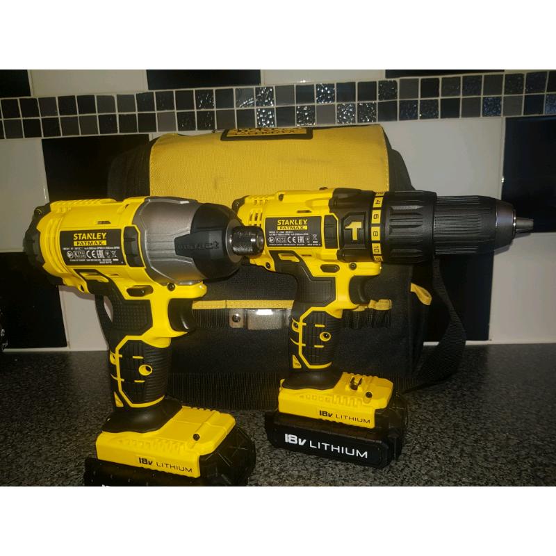 Stanley fatmax hammer drill and impact driver