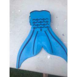 Mermaid fin and tail costume