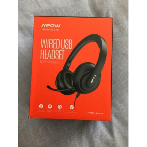 Mpow wired USB headset with detachable microphone