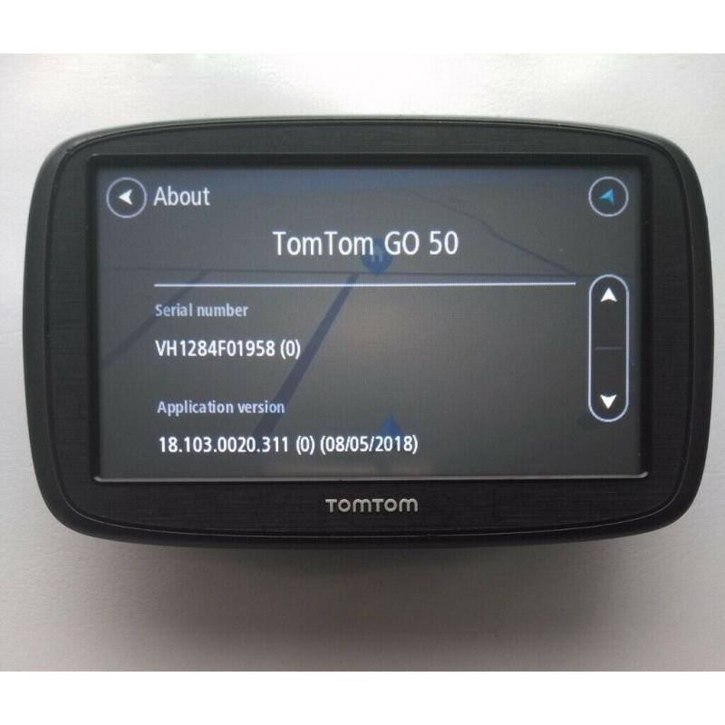 TomTom GO 50 GPS Sat Nav - UK + West Europe Lifetime Map, Traffic via Smartphone
