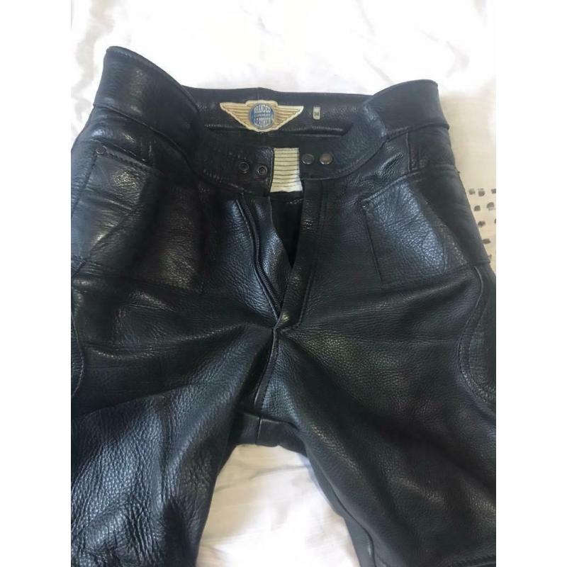 Branded company leather motorcycle trousers vintage near mint