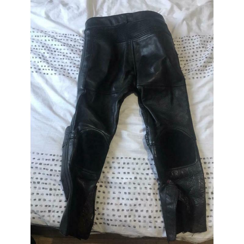 Branded company leather motorcycle trousers vintage near mint