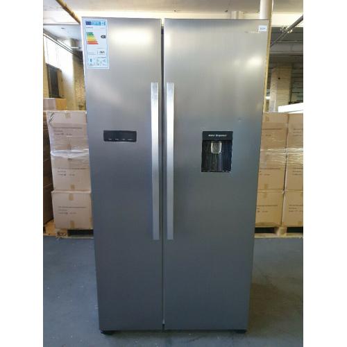 KENWOOD KSBSDX20 A+ Frost Free American-Style Fridge Freezer - Inox