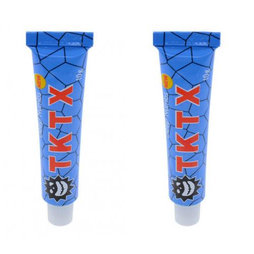 2 TKTX 39.9% BLUE Numbing Tattoo Body Anesthetic Fast Skin Numb Cream Semi Permanent
