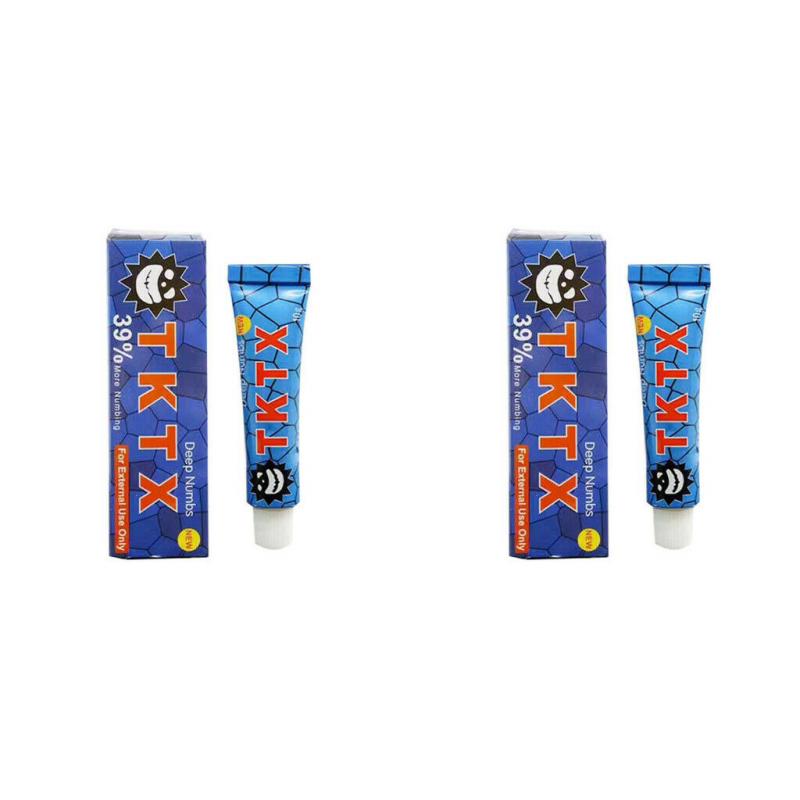 2 TKTX 39.9% BLUE Numbing Tattoo Body Anesthetic Fast Skin Numb Cream Semi Permanent