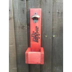 Wall mounted bottle opener Dr Pepper