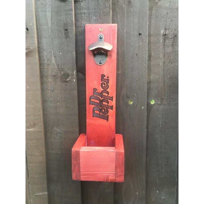 Wall mounted bottle opener Dr Pepper