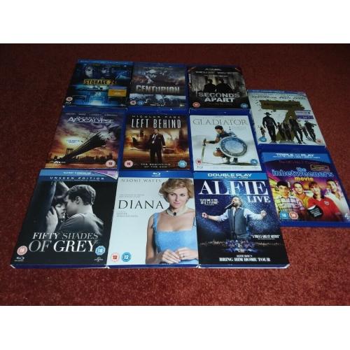 11 x BLU RAY DVD'S FOR SALE.