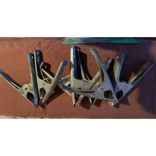 7 Large Heavy Duty Metal Spring Clamps Tarpaulin Clips