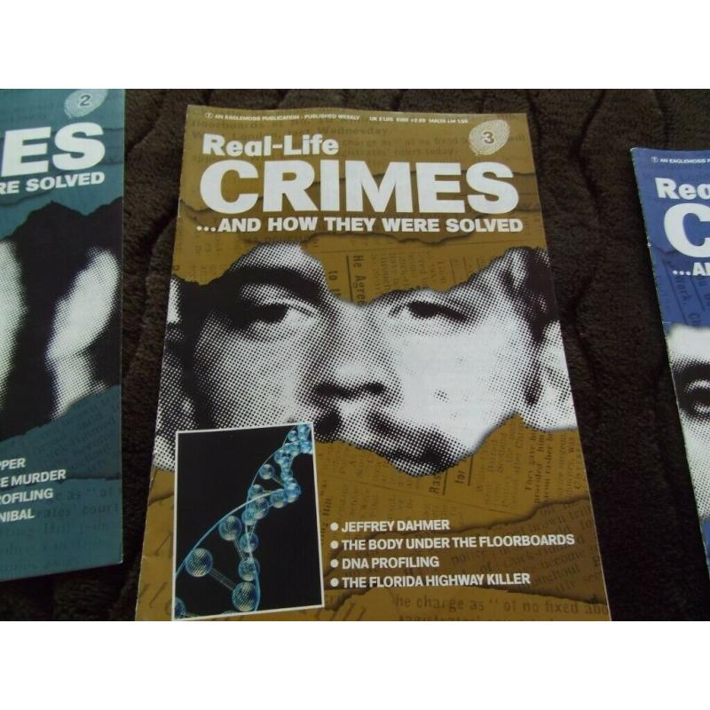 Collection 6 issues 'Real Life Crimes...How they were Solved' magazines 2002/03 (#Mag07)