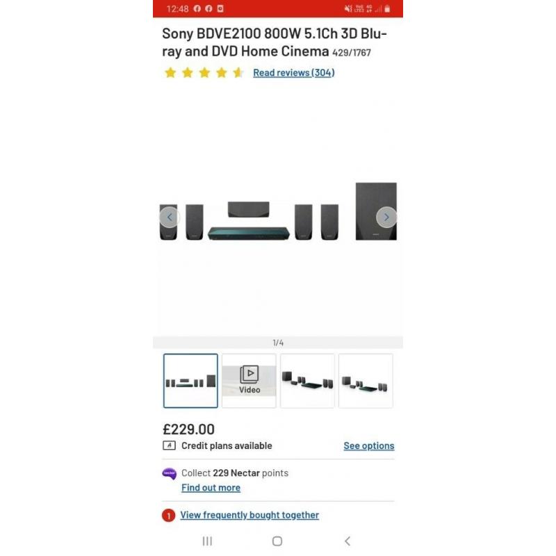 Home cinema system brand new not in box
