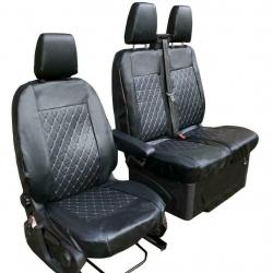 FORD TRANSIT CUSTOM 2013 Onwards TAILORED LEATHER QUILTED SEAT COVERS