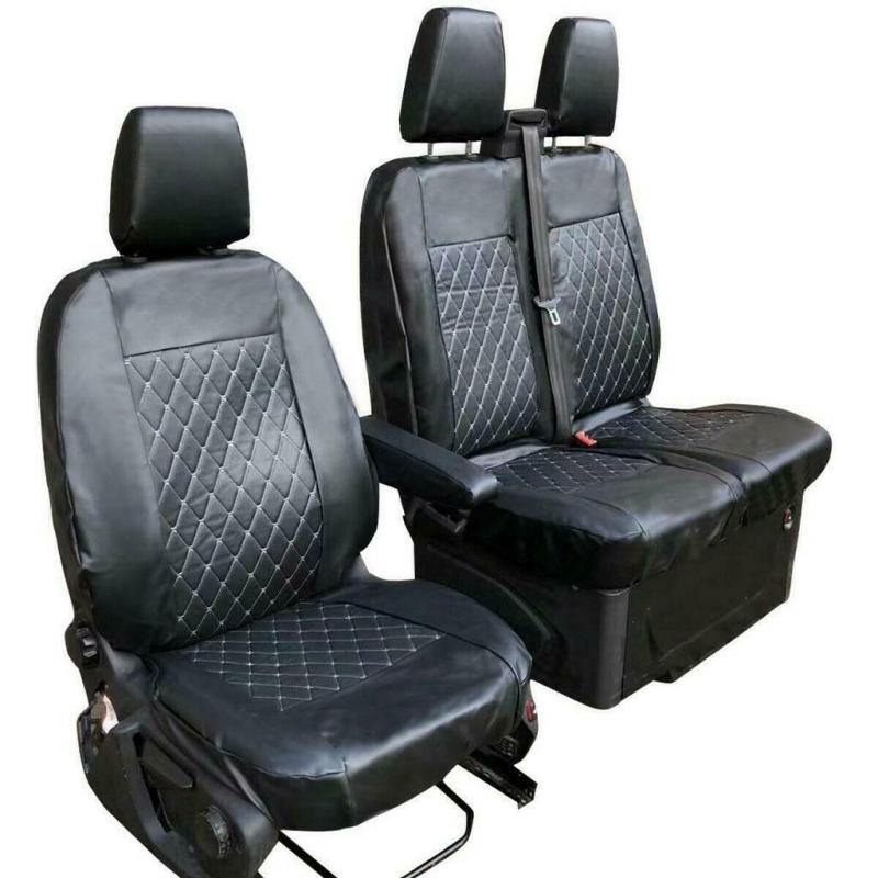FORD TRANSIT CUSTOM 2013 Onwards TAILORED LEATHER QUILTED SEAT COVERS