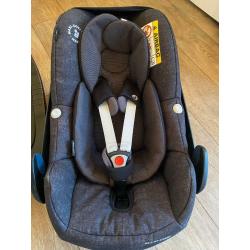 Maxi-Cosi Pebble Pro I-Size car seats with Maxi-Cosi 3wayFix bases.