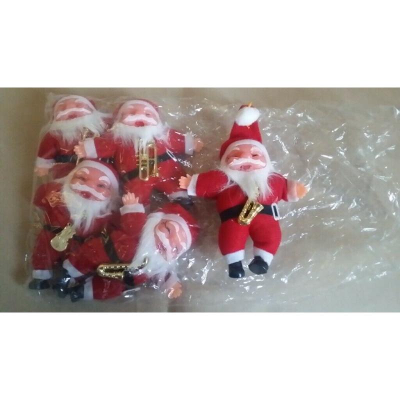 Red Santa figures