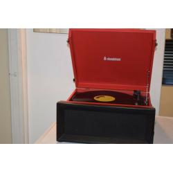 3 SPEED RECORD PLAYER/RADIO/USB/SD/BUILTIN SPEAKER/POWER ADAPTER/R/ANTENNA