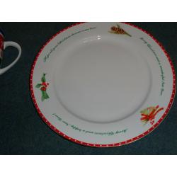 8 Christmas dinner plates: extra large Grace's Teaware plates