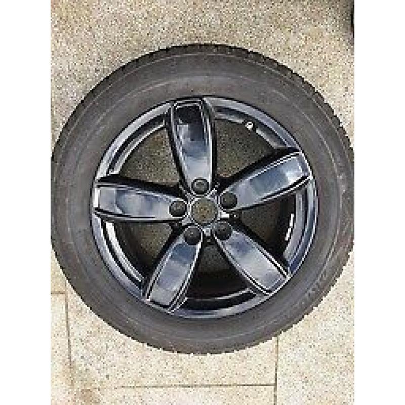 Black Alloy Wheels with Winter Tyres for Mini Countryman F60 2017- 225/55R17 97H