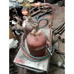 TWO SETS OF GAS BOTTLES