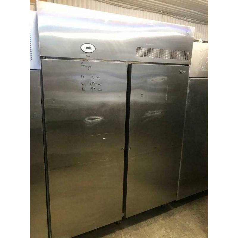 Commercial double door fridge for shop cafe restaurant takeaway pizza jsjdhsh