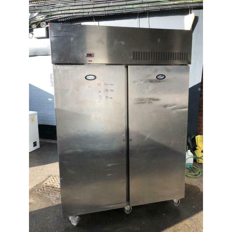 Commercial double door fridge for shop cafe restaurant takeaway pizza jsjdhsh