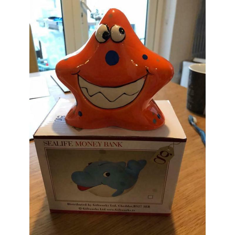 Sea life piggy banks x 2