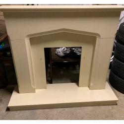 Wood fire surround